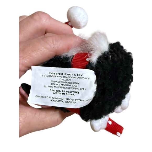 Vintage 1999 Furby Blue Eyes Christmas Ornament Black Santa Hat Xmas 4.5” - Picture 9 of 12